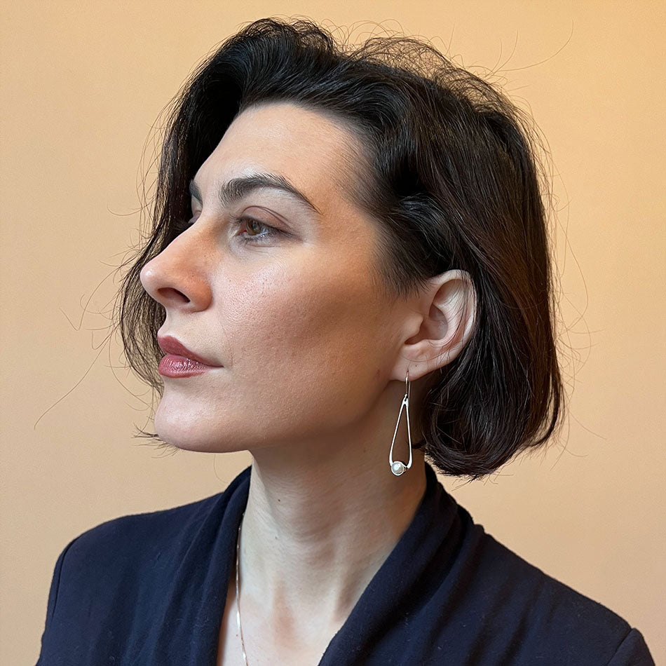 Fair trade pearl earrings