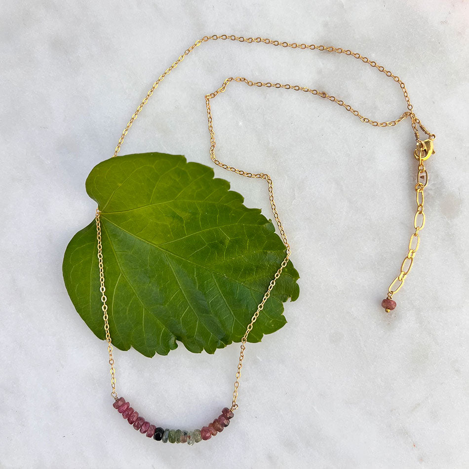 Faceted Tourmaline Necklace, India
