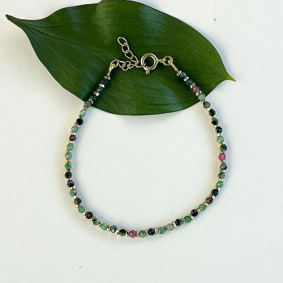 Fair trade zoisite bracelet