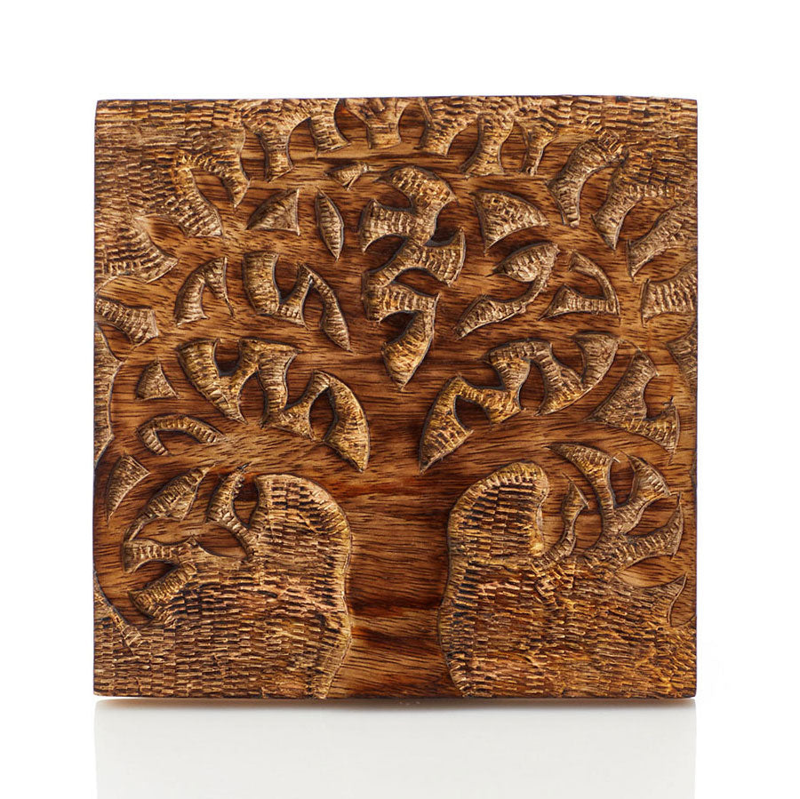 Wood tree fair trade trivet