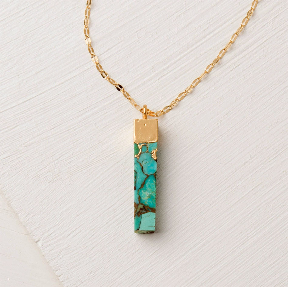 She's Free Turquoise Bar Necklace, China