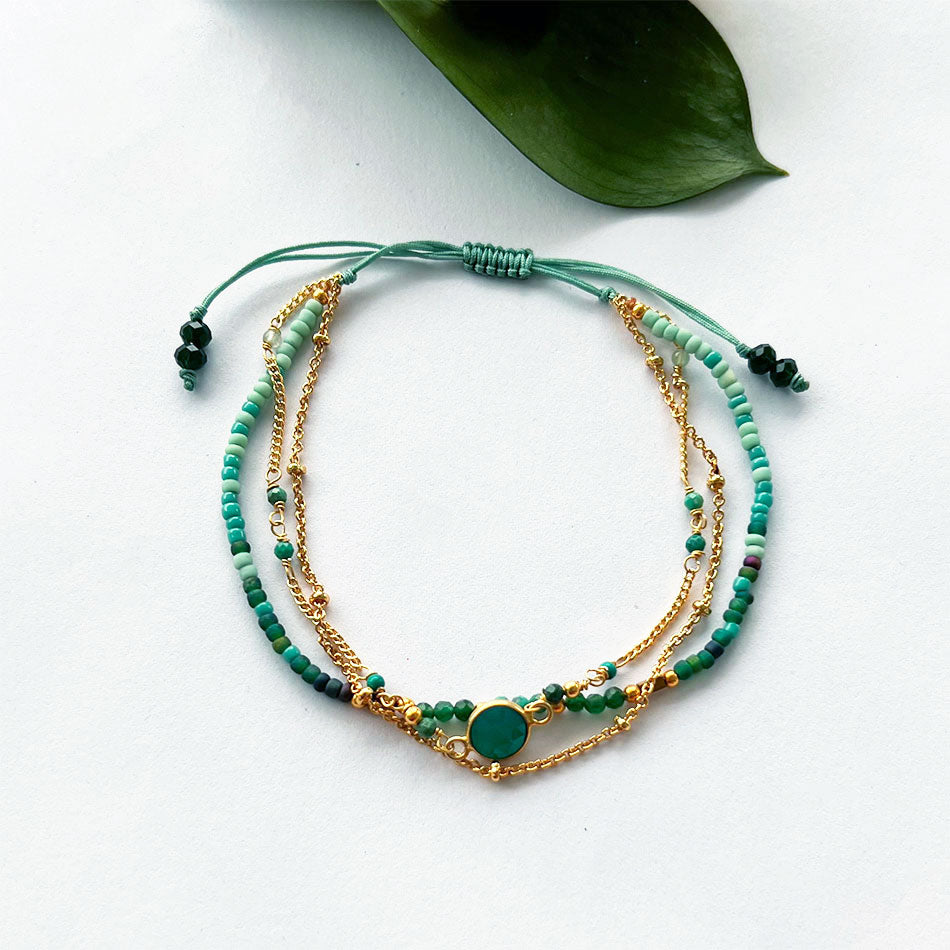 Fair trade bead chain bracelet