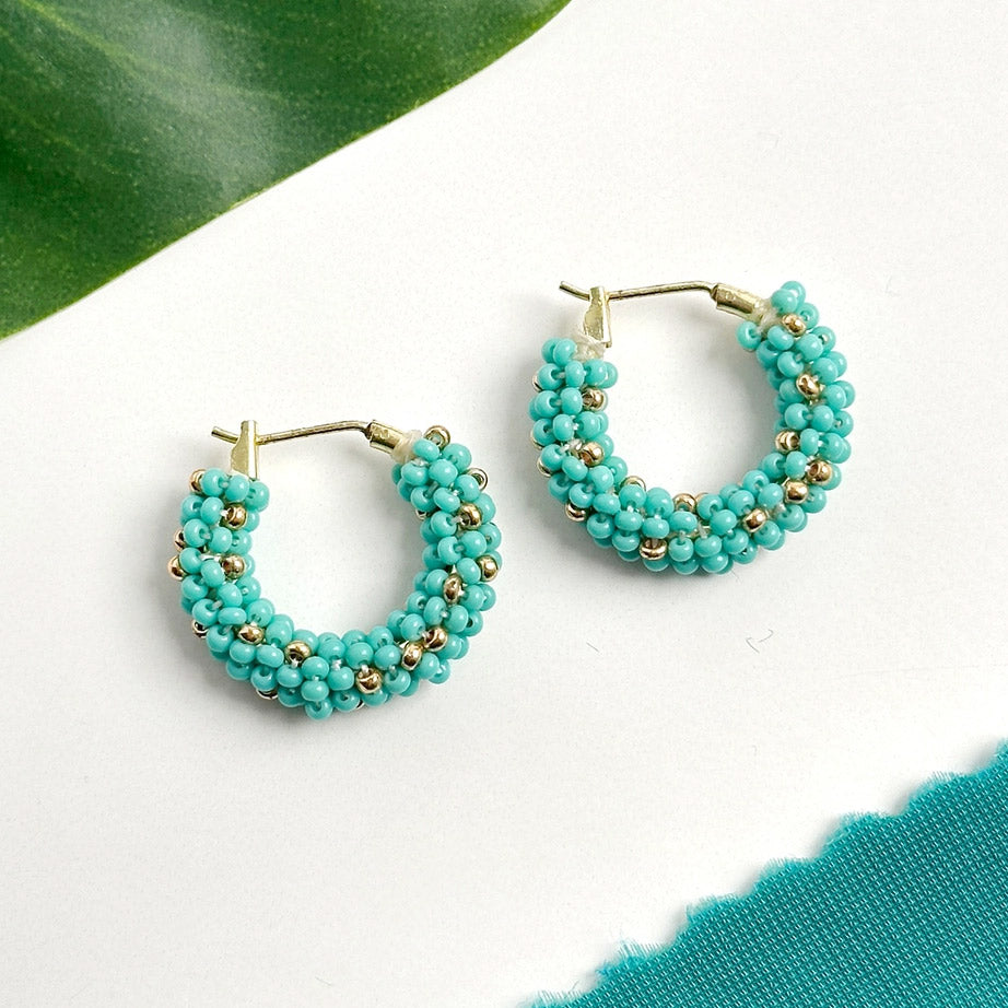 Fair trade bead hoops earrings 