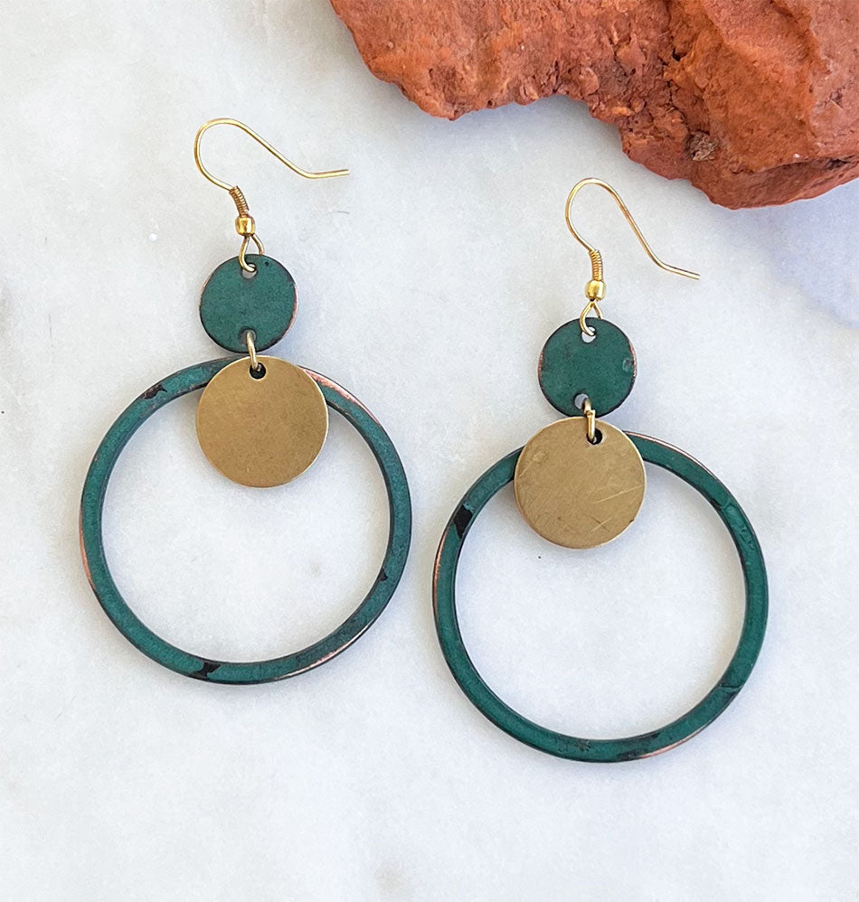 Fair trade hoop earrings handmade by artisans in India