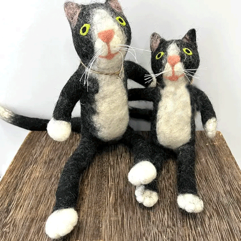 Fair trade felt cat