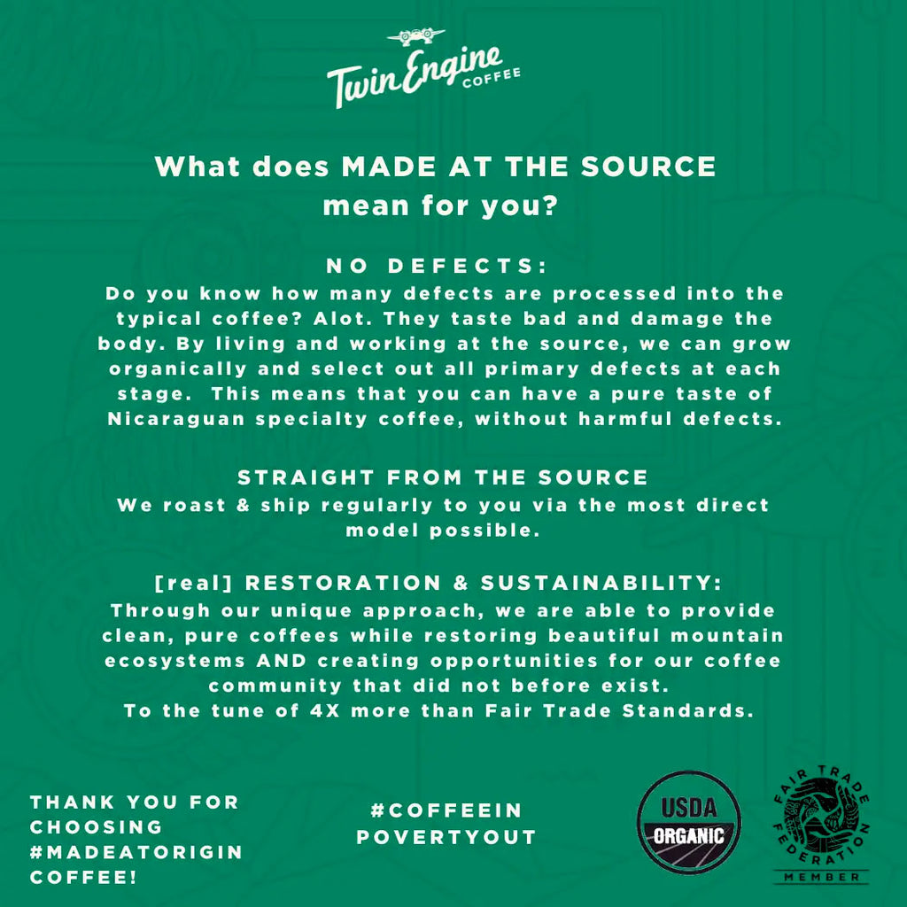 Twin Engine Organic Coffee - Honey Bear, Nicaragua