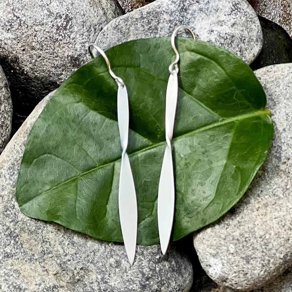 Fair trade sterling silver earrings handmade in Bali