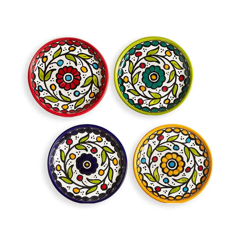 Fair trade ceramic plates handmade in the West Bank