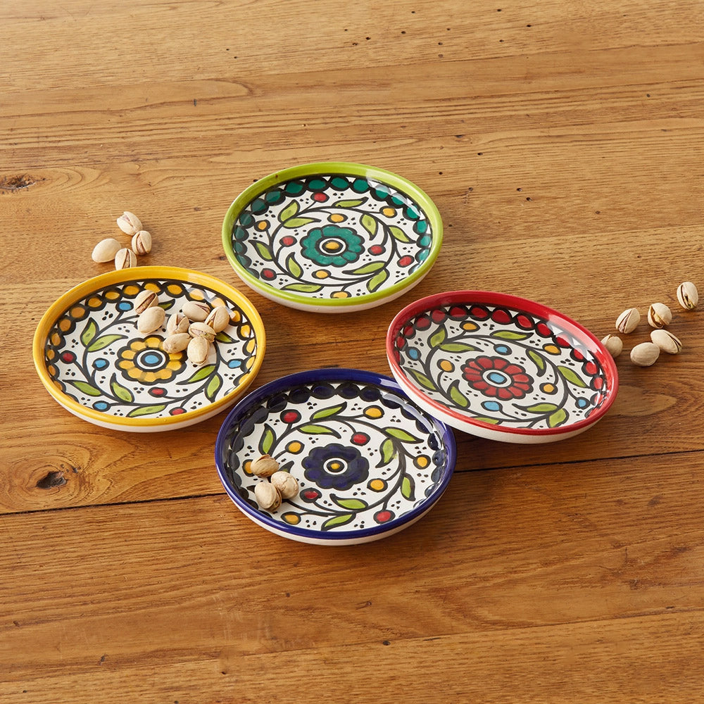 Fair trade ceramic plates handmade in the West Bank