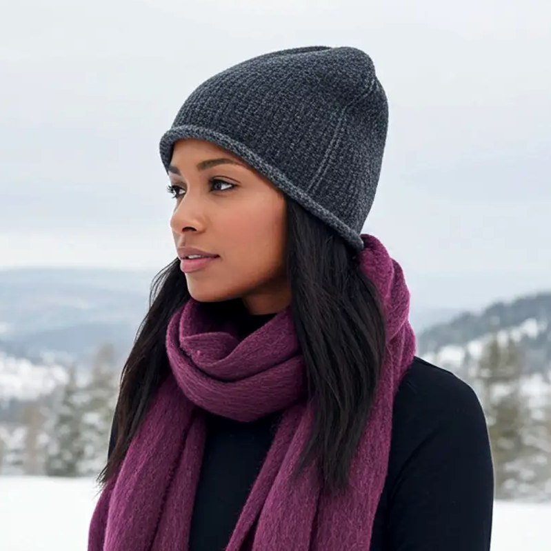 Fair trade baby alpaca hat handmade in Peru