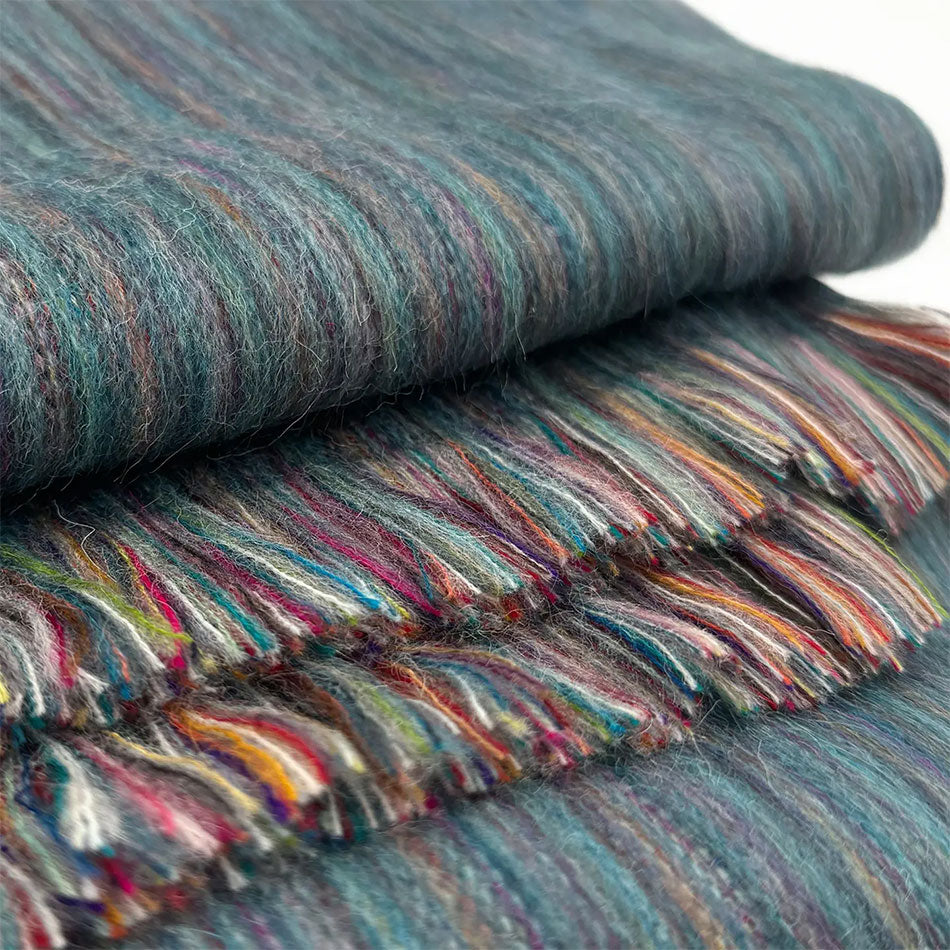 Fair trade alpaca scarf ethically handmade in Ecuador.