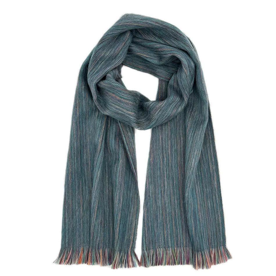 Fair trade alpaca scarf ethically handmade in Ecuador.