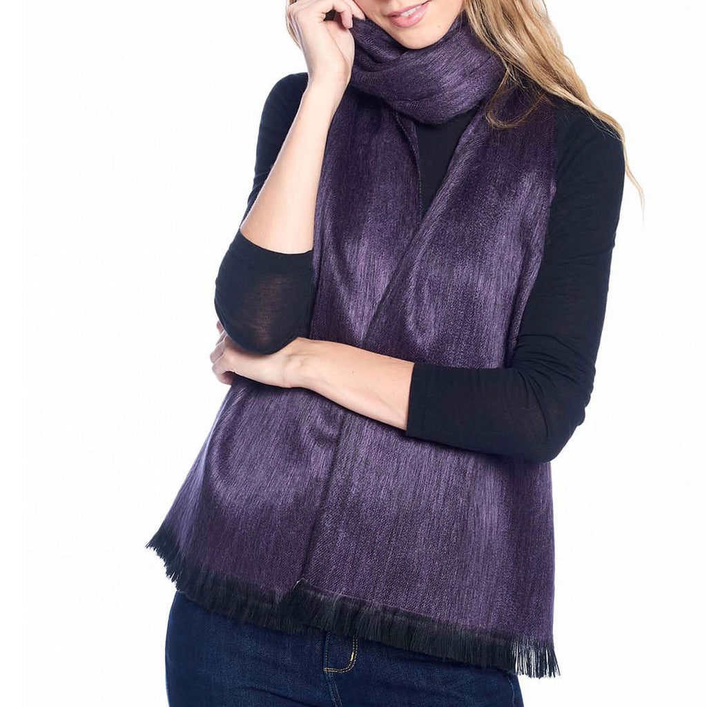 Fair trade alpaca scarf handmade by artisans in Ecuador.