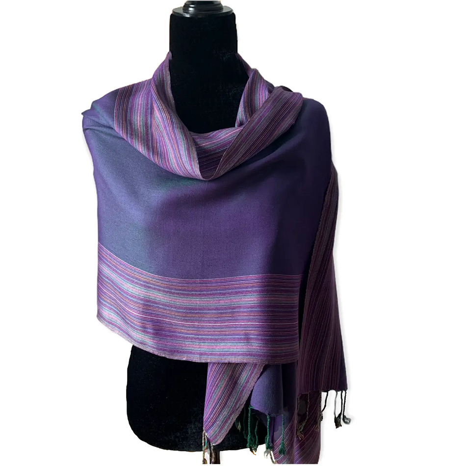 Fair trade bamboo scarf handmade by artisans in Egypt.