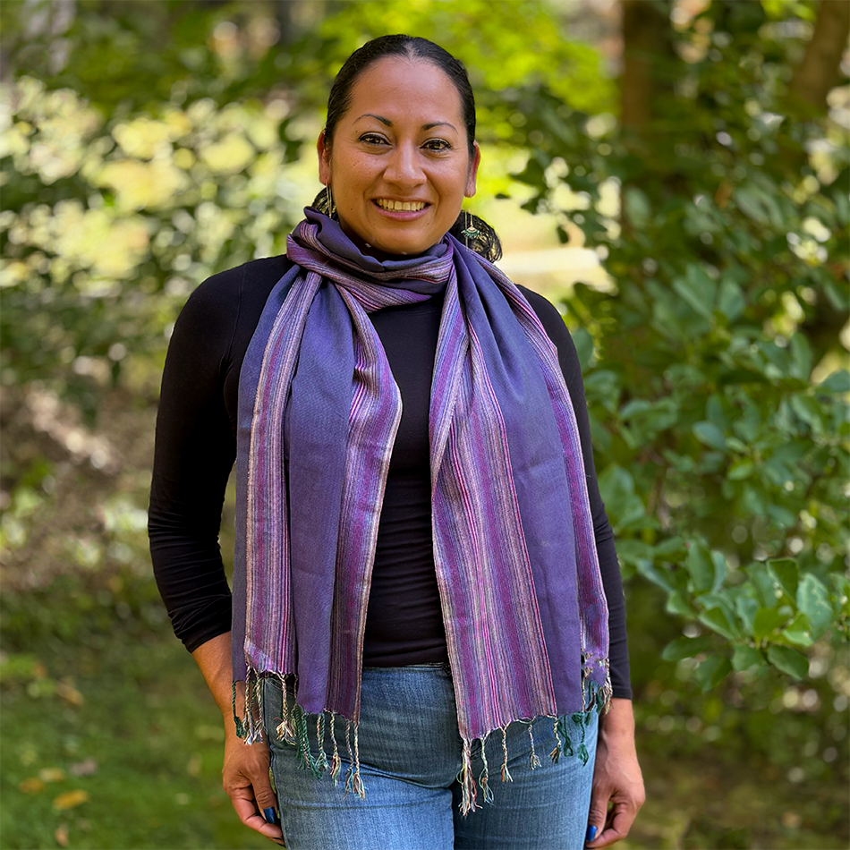 Fair trade bamboo scarf handmade by artisans in Egypt.