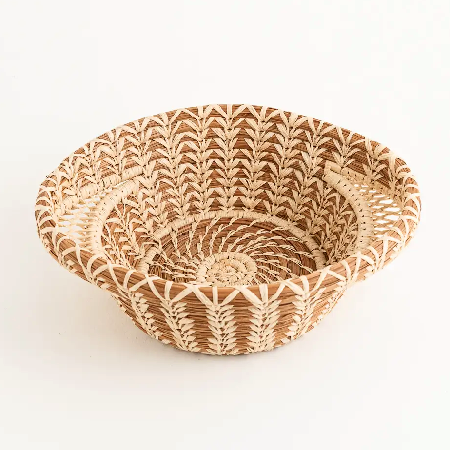pine needle basket handmade in guatemala