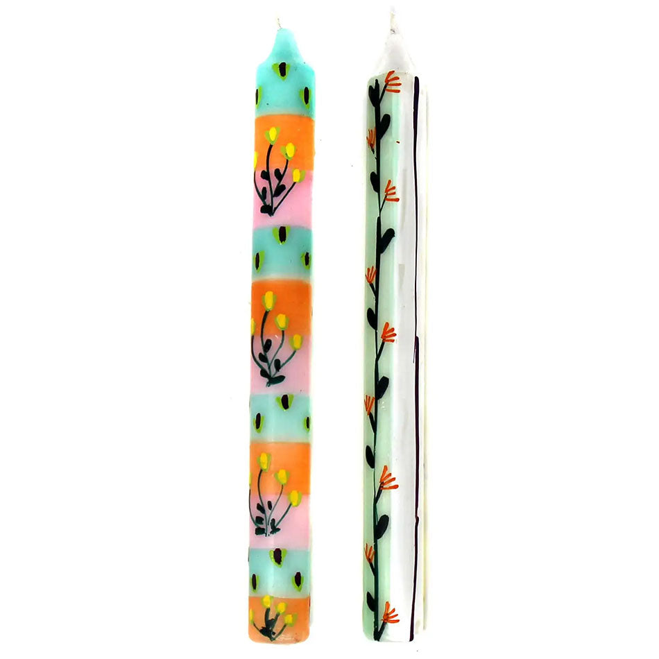 Fair trade hand-painted dinner candles