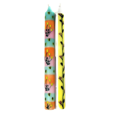Fair trade hand-painted dinner candles