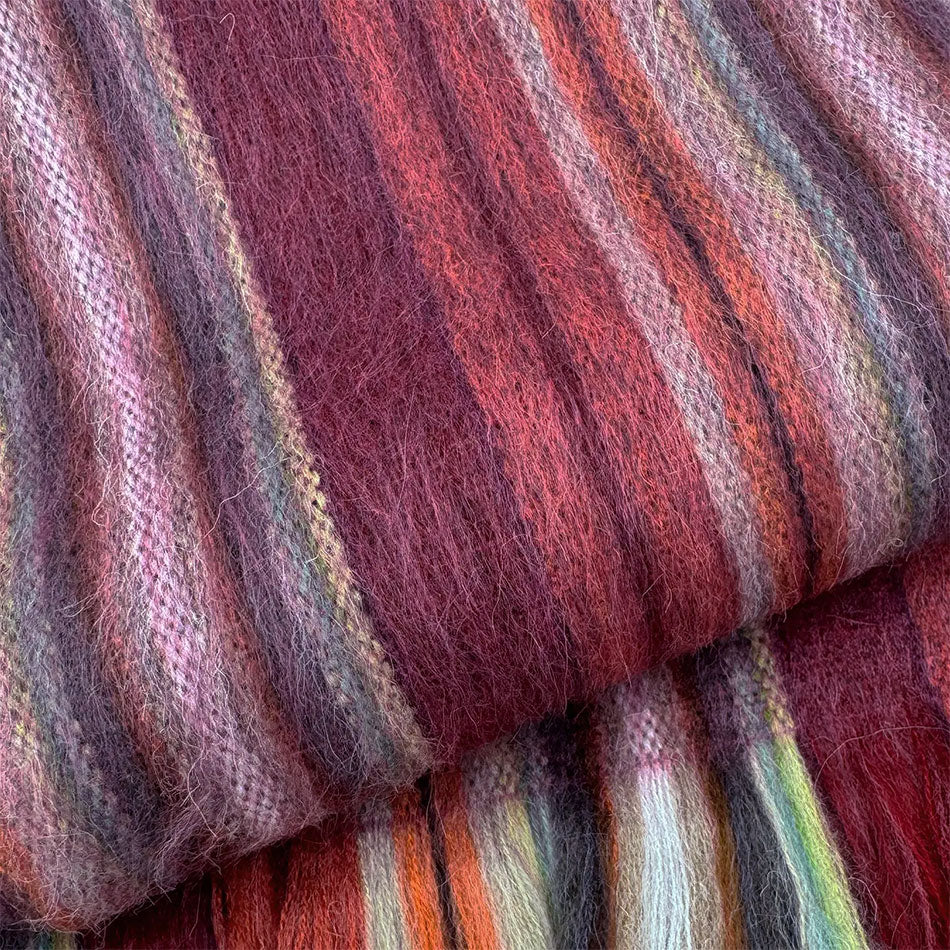 Fair trade alpaca scarf handmade by artisans in Ecuador