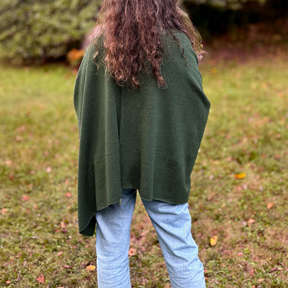 Fair trade cashmere poncho handmade in Nepal