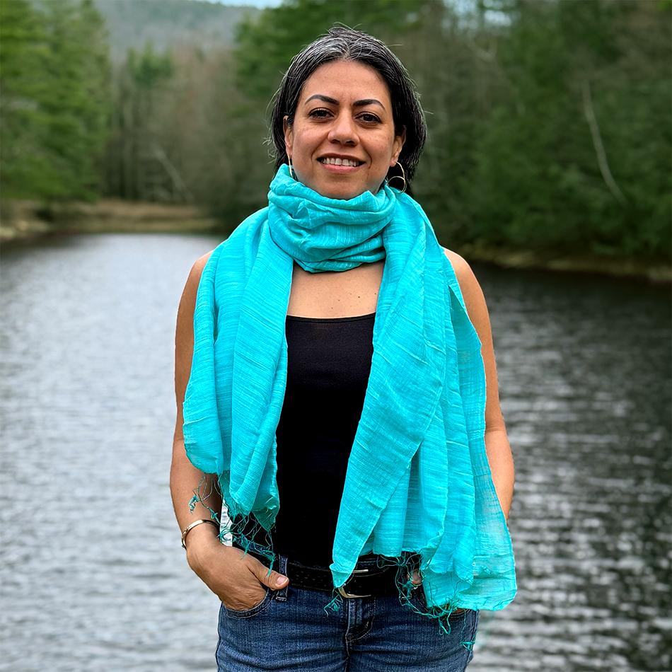 Bright aqua blue scarf wrap cotton and silk