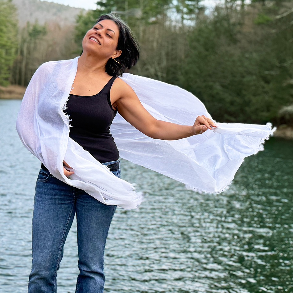 Large sage cotton scarf wrap sarong