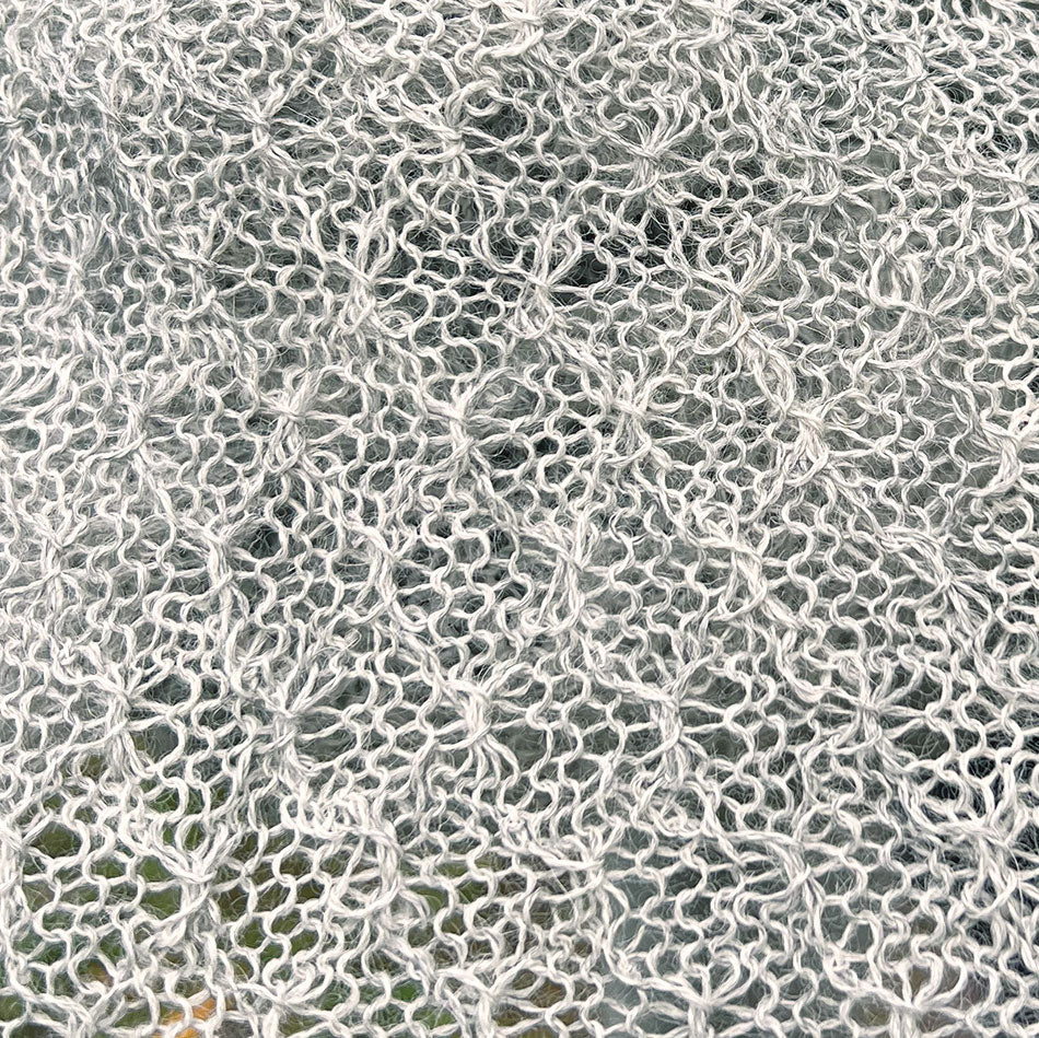 100% Baby Alpaca Loose-Knit Scarf - Gray, Peru