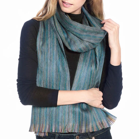 Fair trade alpaca scarf ethically handmade in Ecuador.