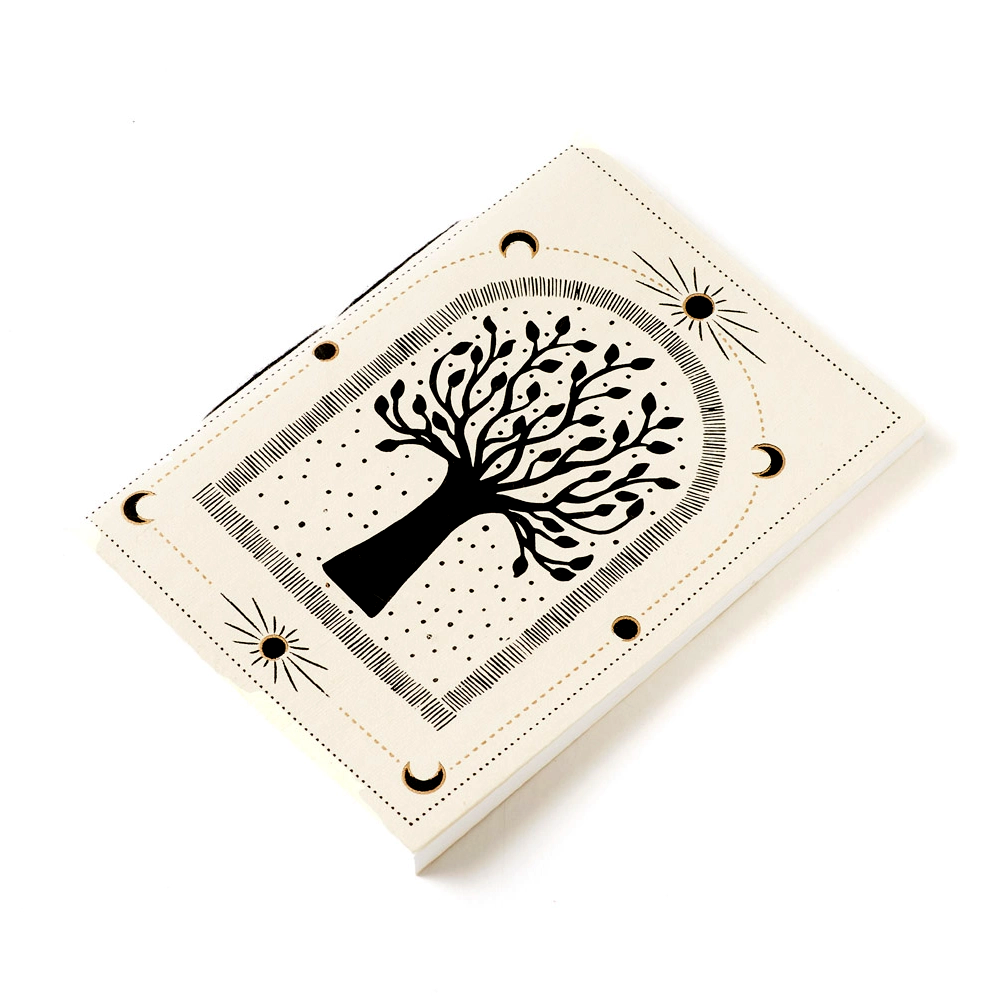 Tree of life journal handmade out of recycled cotton scraps.