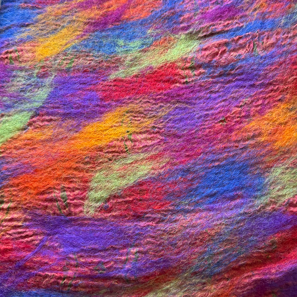 Matisse Felted Wool/Silk Scarf - Matisse Multicolor, Nepal