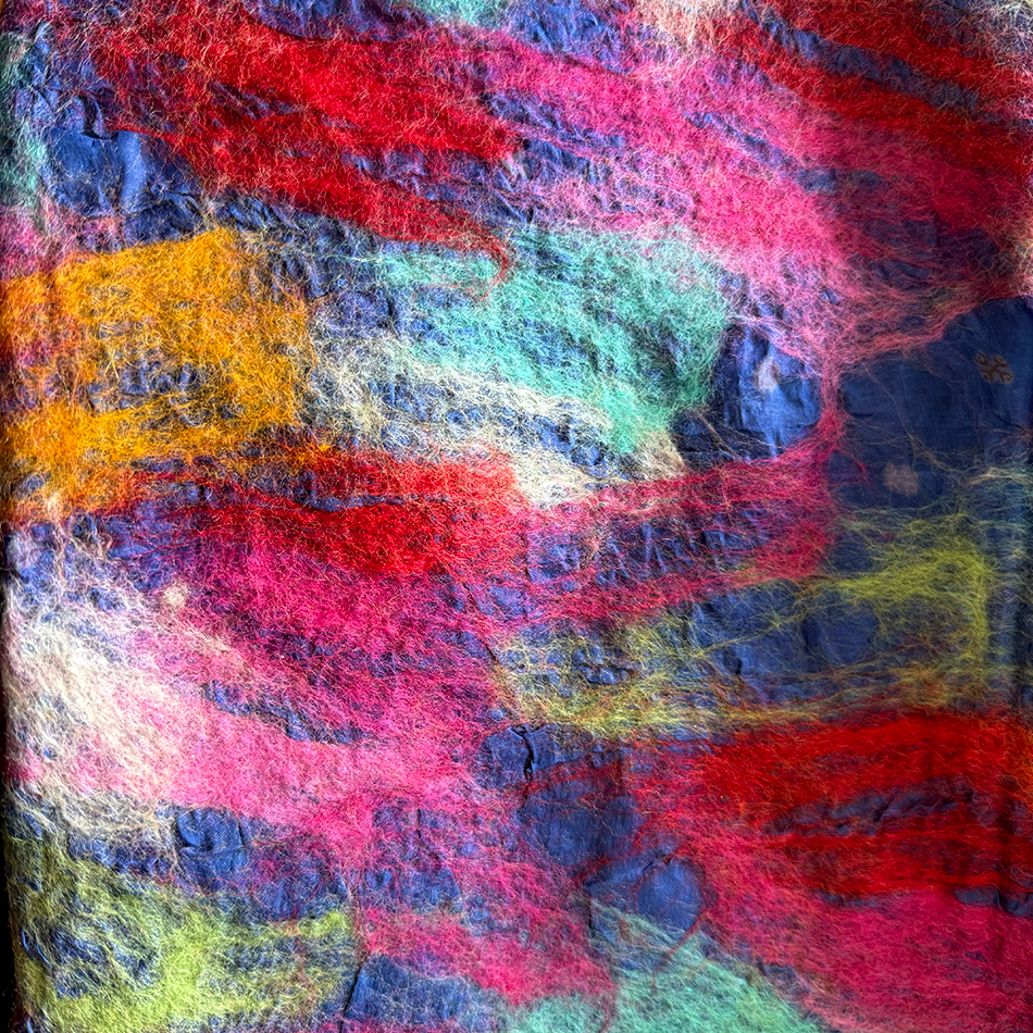 Matisse Felted Wool/Silk Scarf - Matisse Multicolor, Nepal