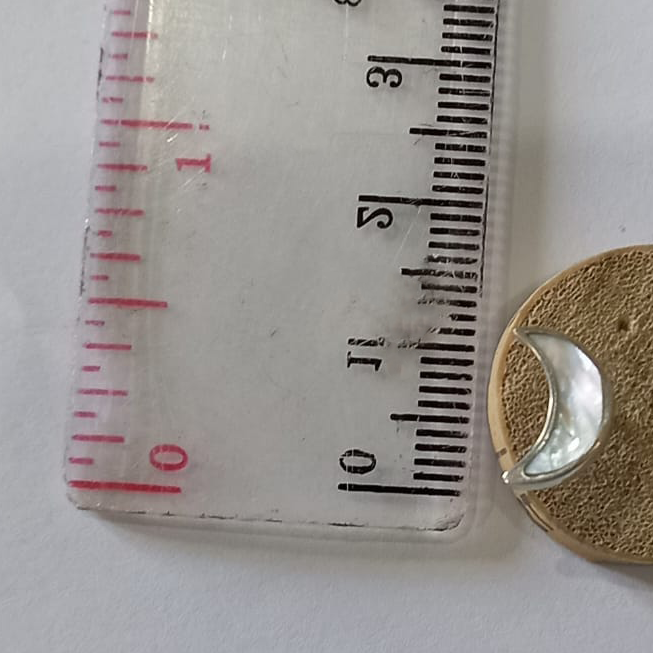 Sterling silver crescent moon pearl studs