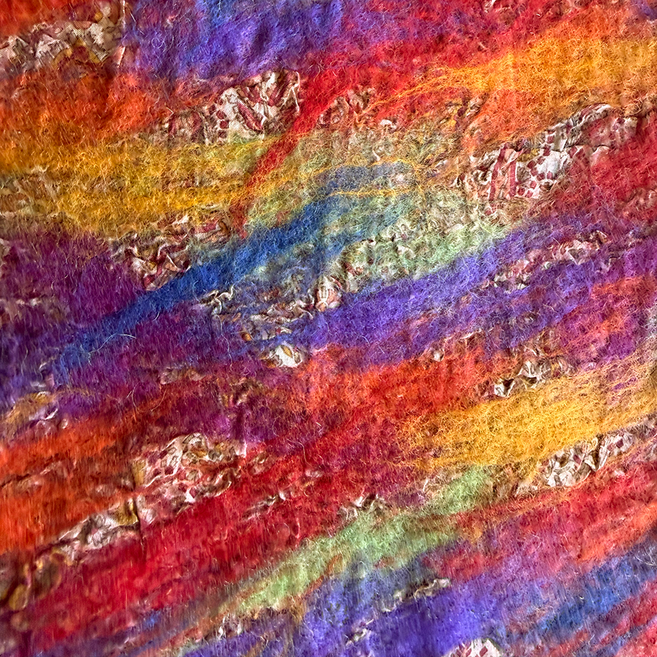 Matisse Felted Wool/Silk Scarf - Matisse Multicolor, Nepal