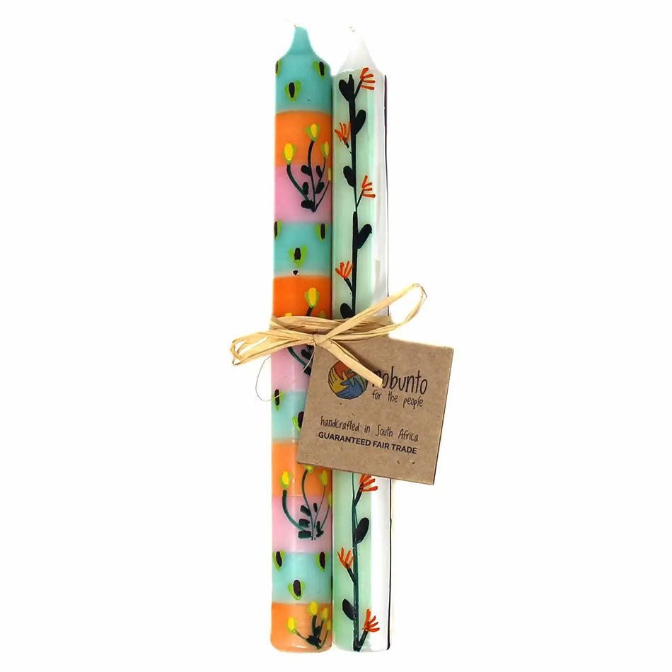 Fair trade hand-painted dinner candles