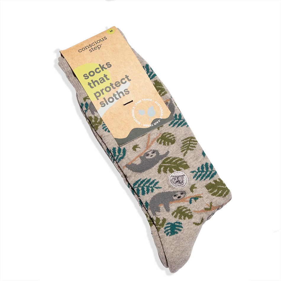 organic cotton sloth socks