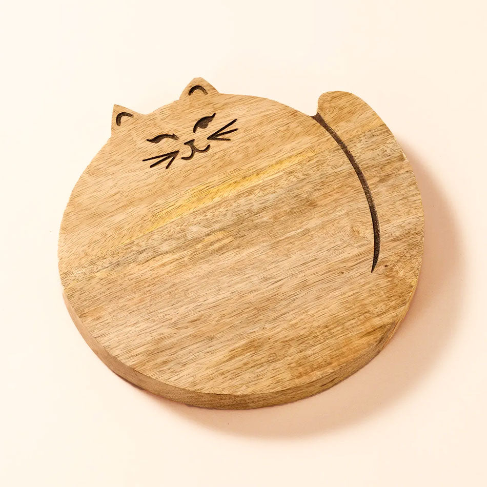 Fair trade wood charcuterie serving board handmade out of mango wood.