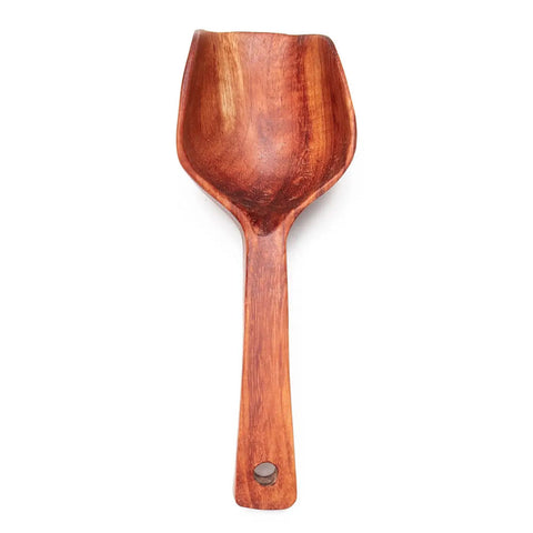 Fair trade wood coffee scoop handmade.