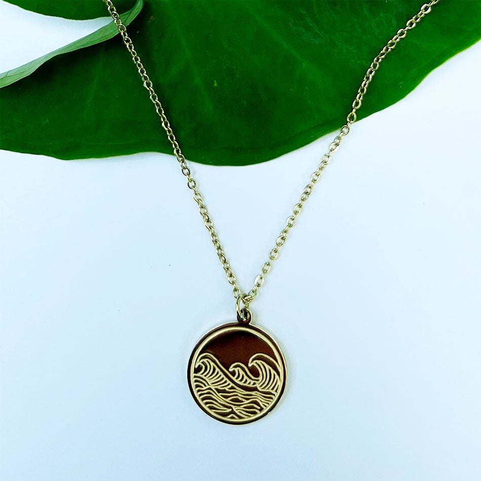 Wave "Adventure" Necklace - Gold, China