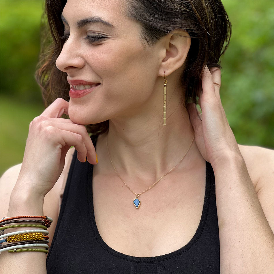 Fair trade labradorite necklace ethically handmade