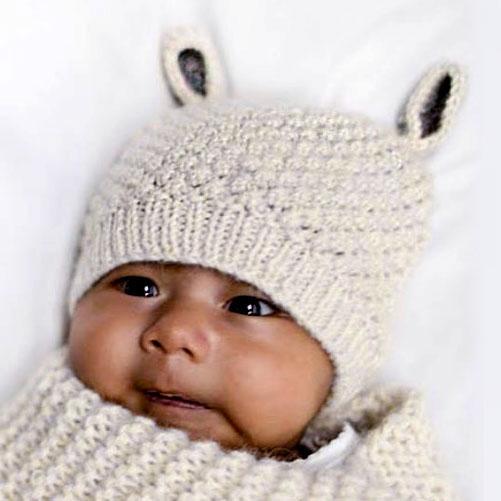 Fair trade alpaca baby hat handmade in Peru