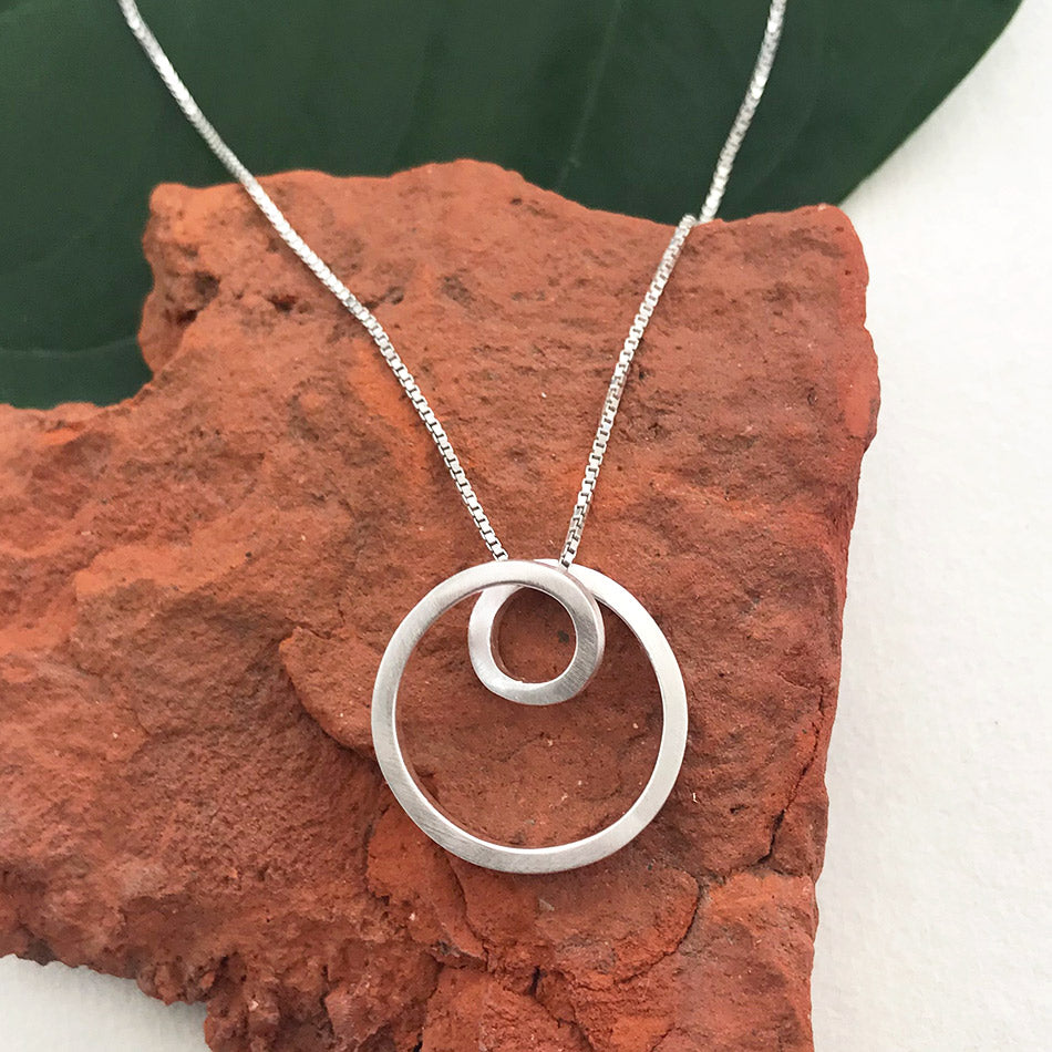 Fair trade sterling silver pendant necklace handmade by artisans in Bali