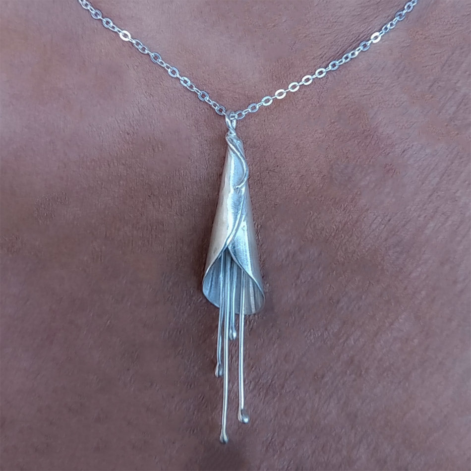 Fair trade sterling silver necklace handmade in Bali