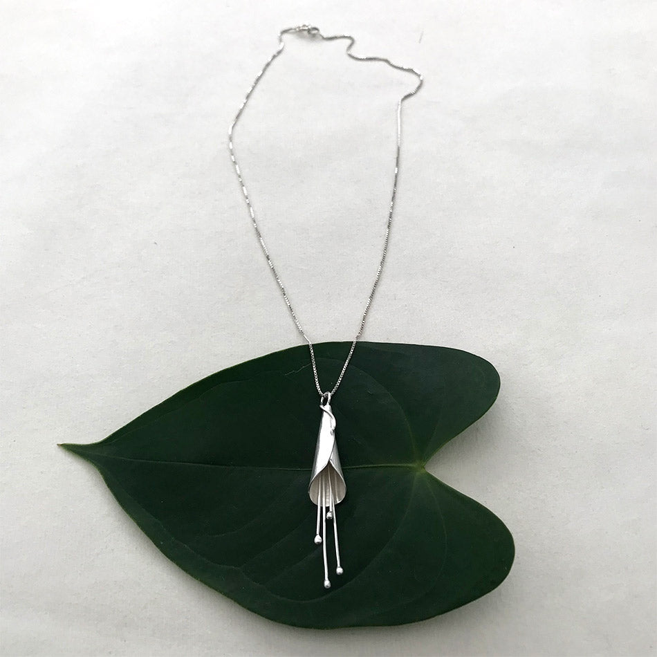 Fair trade sterling silver necklace handmade in Bali