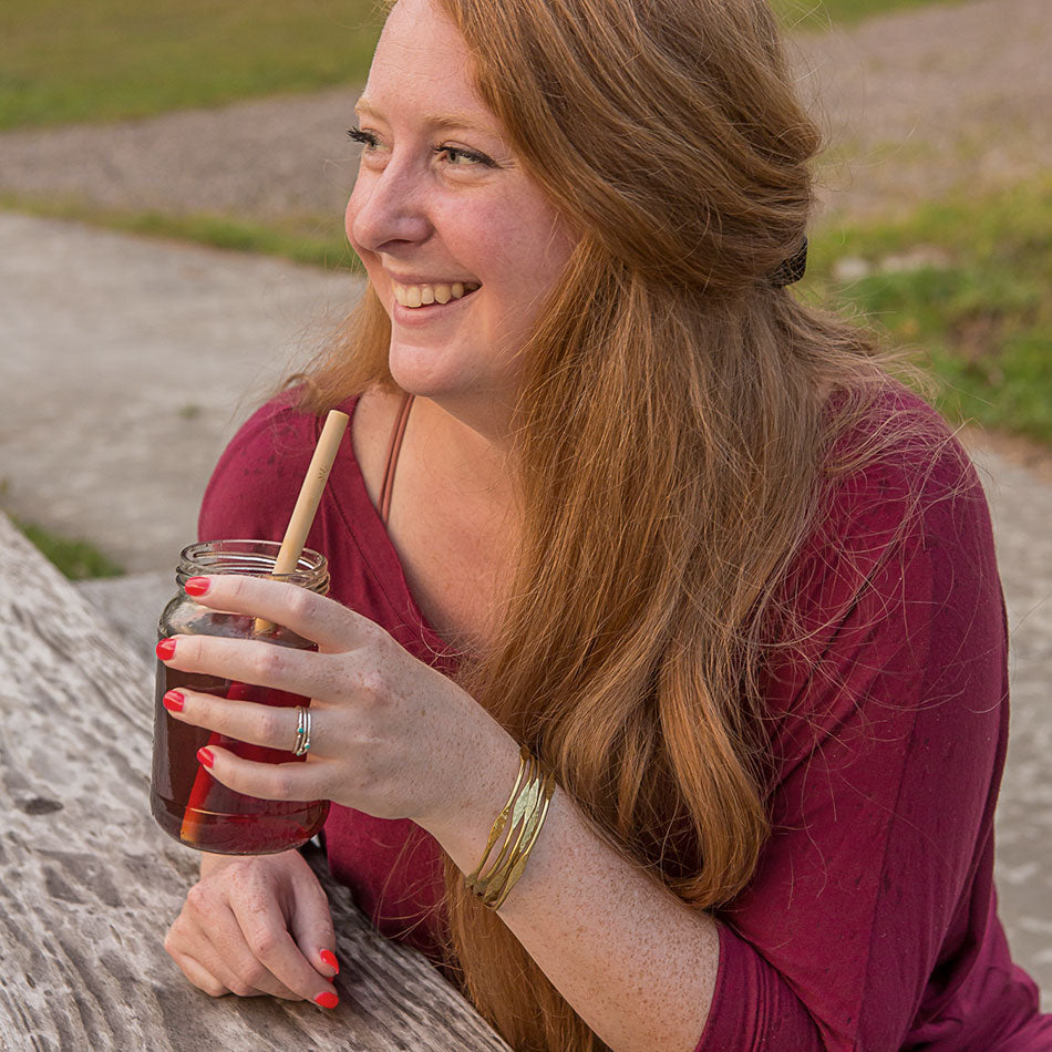 Fair trade brass bangles handmade by women artisans in India