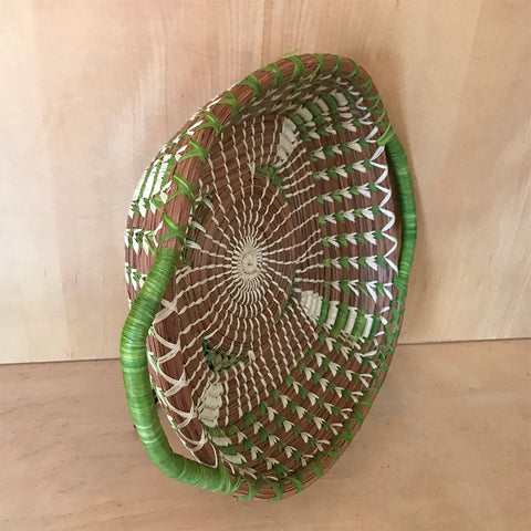 Fair trade pine needle basket handmade in Guatemala