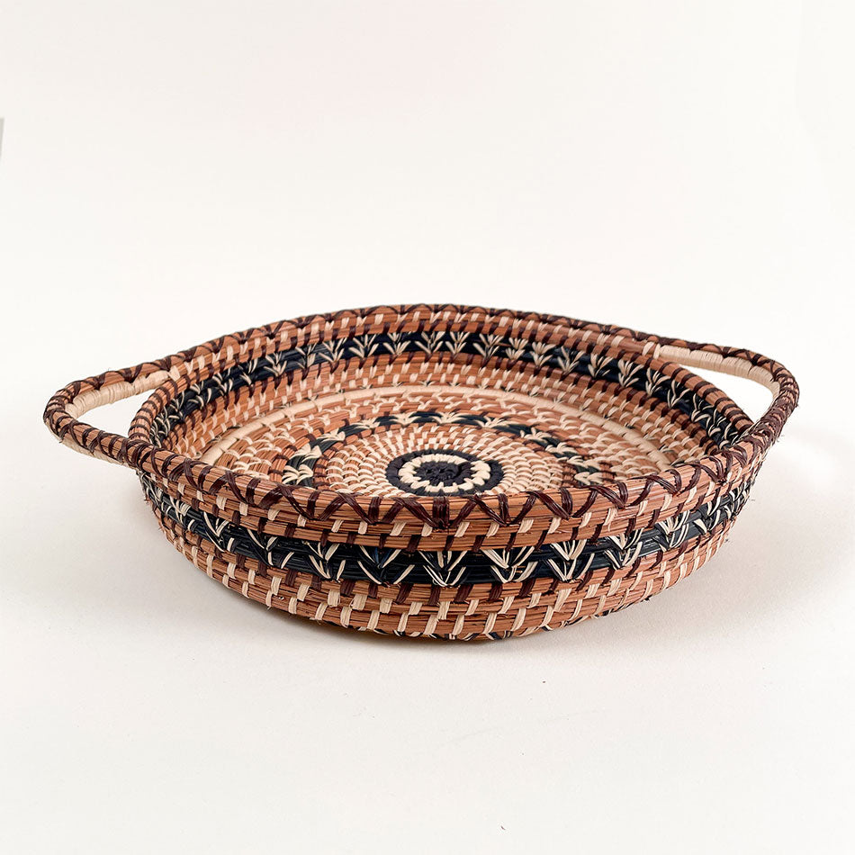 Fair trade pine needle basket handmade by women artisans in Guatemala