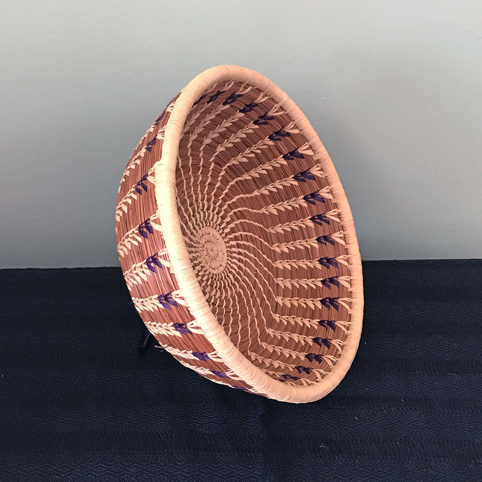 Fair trade pine needle basket handmade in Guatemala