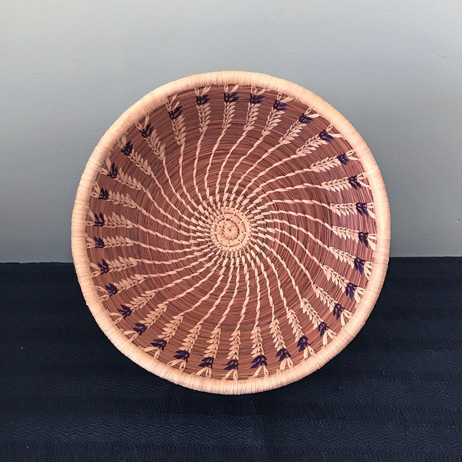 Fair trade pine needle basket handmade in Guatemala