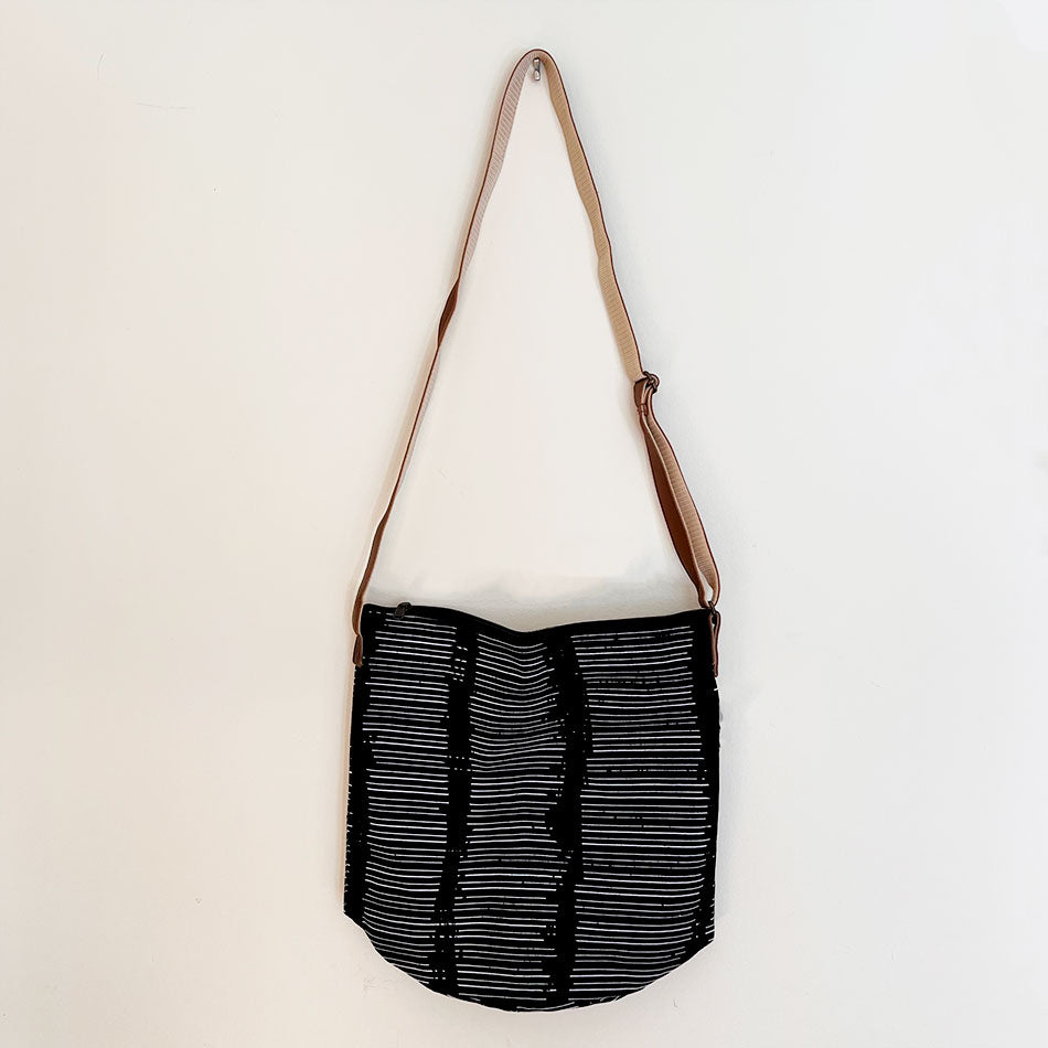 Fair trade cotton sling bag handmade by artisans in Cambodia