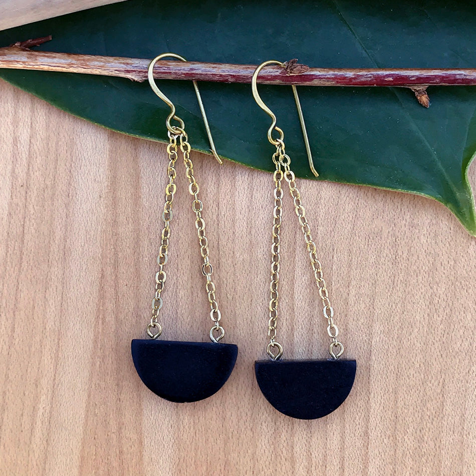 Jade fair trade earrings handmade in Guatemala